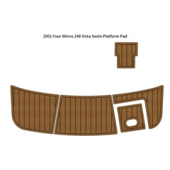 2001 Four Winns 248 Vista Swim Platform Traction Mats Eva Foam Boat Flooring Marine Decking Hzchione Light Brown Black