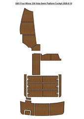 2001 Four Winns 338 Vista Cockpit Pad Traction Mats Eva Foam Boat Flooring Marine Decking