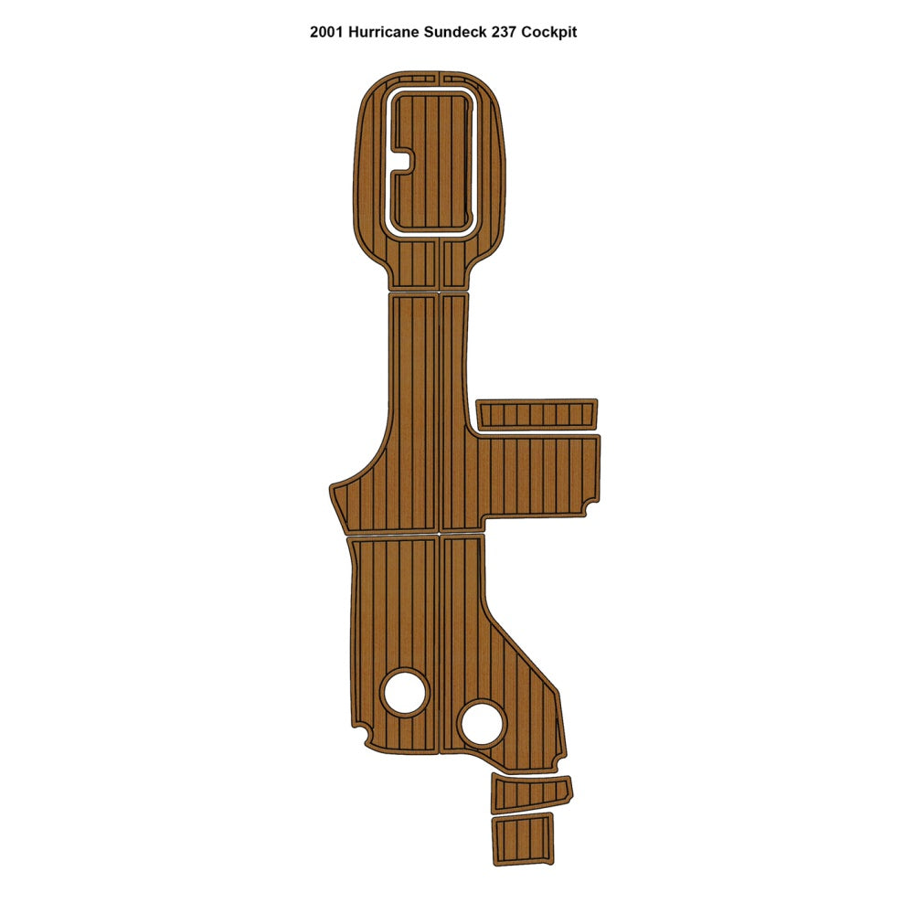 2001 Hurricane Sundeck 237 Cockpit Traction Mats Eva Foam Boat Flooring Marine Decking Hzchione Light Brown Black