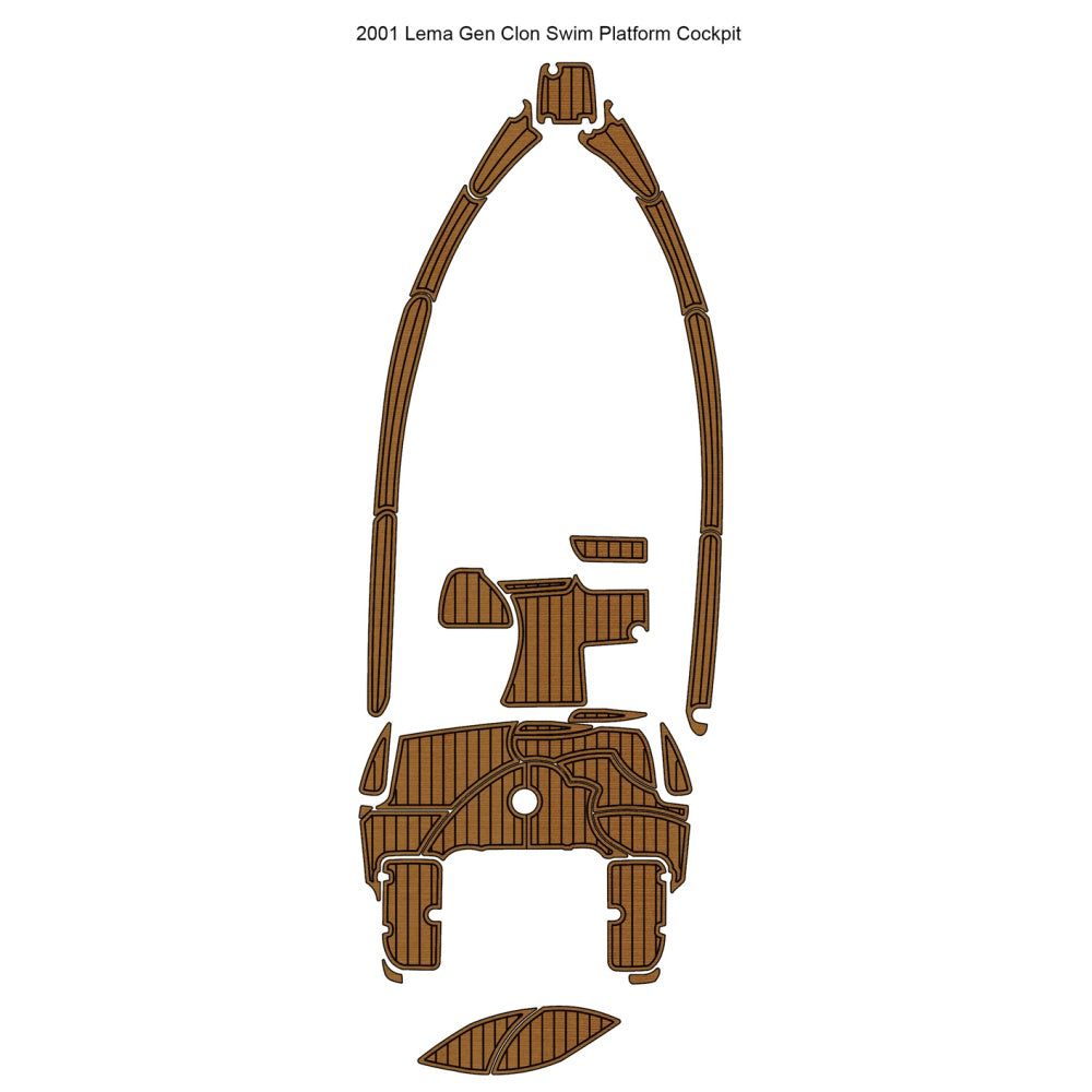 2001 Lema Gen Clon Swim Platform Cockpit Pad Traction Mats Eva Foam Boat Flooring Marine Decking Hzchione Light Brown Black