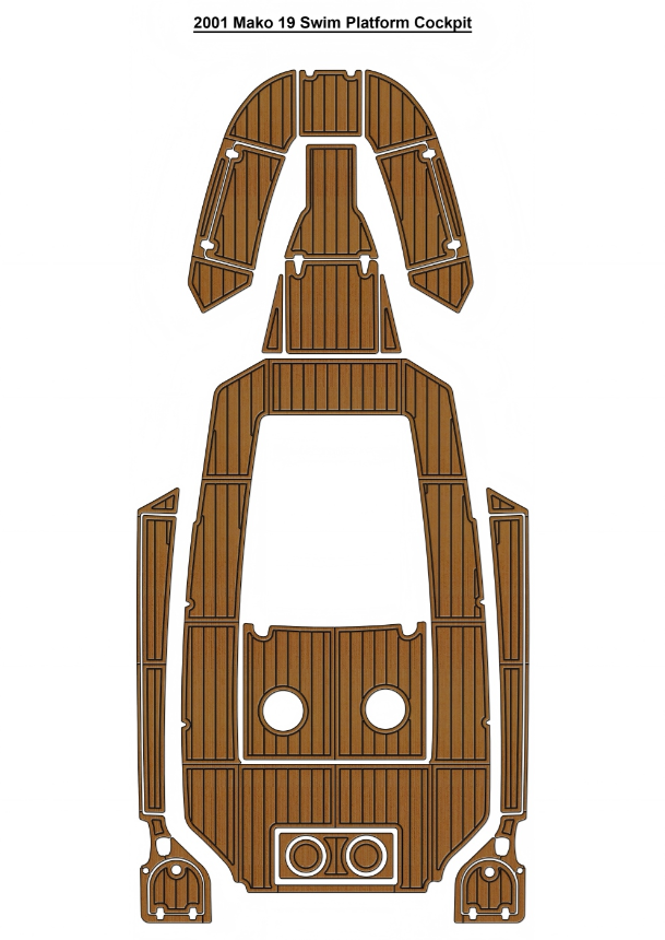 2001 Mako 19 Swim Platform Cockpit Traction Mats Eva Foam Boat Flooring Marine Decking