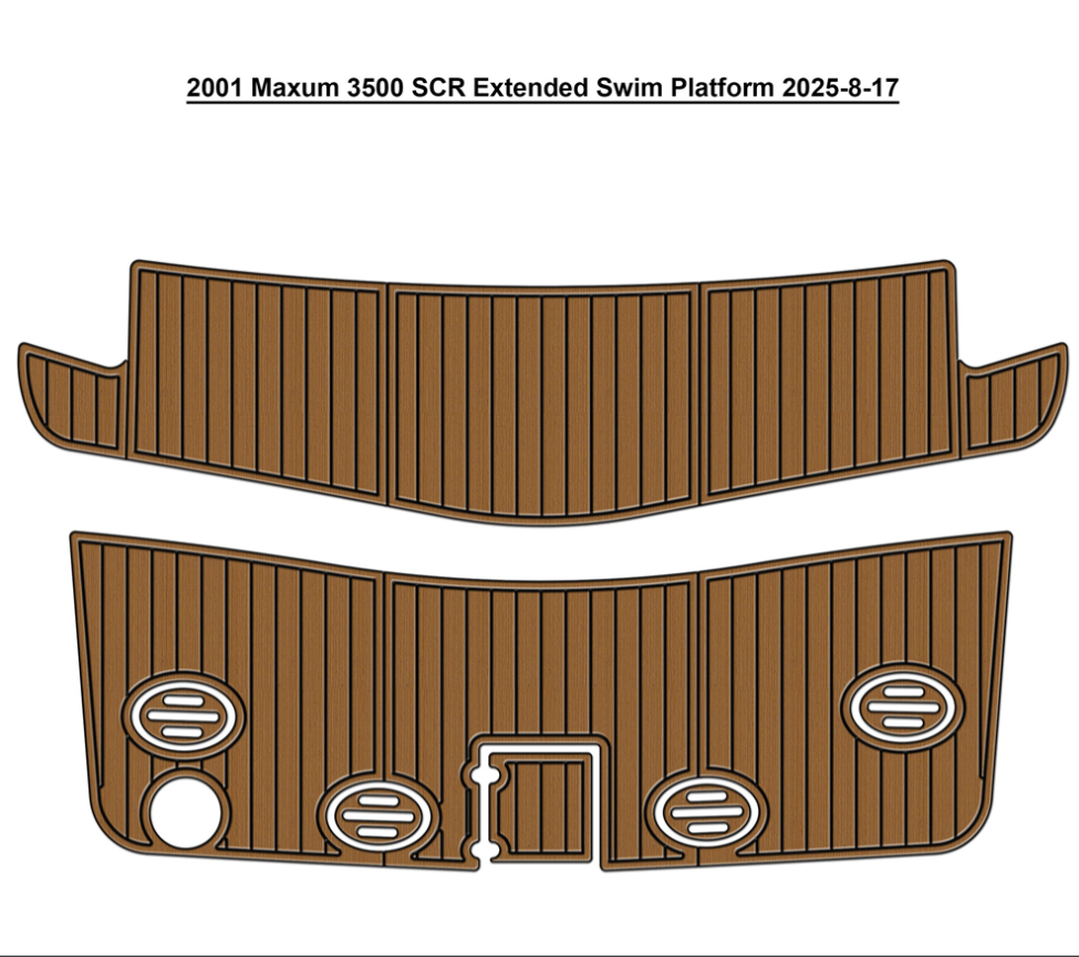 2001 Maxum 3500 SCR Extended Swim Platform Traction Mats Eva Foam Boat Flooring Marine Decking Hzchione