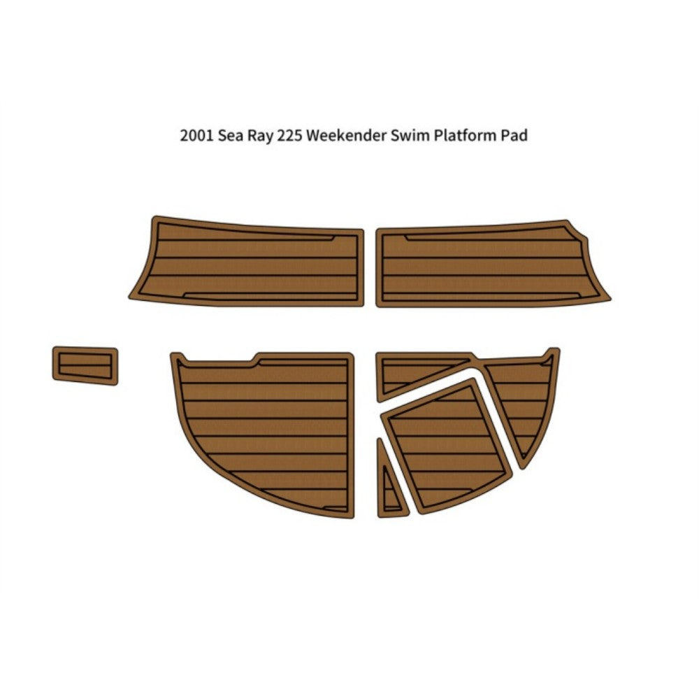 2001 Sea Ray 225 Weekender Swim Platform Pad Traction Mats Eva Foam Boat Flooring Marine Decking Hzchione Light Brown Black