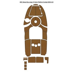 2001 Sessa Key Largo 21 Swim Platform Cockpit Traction Mats Eva Foam Boat Flooring Marine Decking Hzchione Light Brown Black