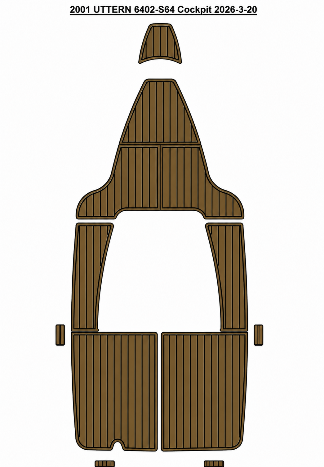 2001 Uttern 6402-S64 Cockpit Traction Mats Eva Foam Boat Flooring Marine Decking Hzchione