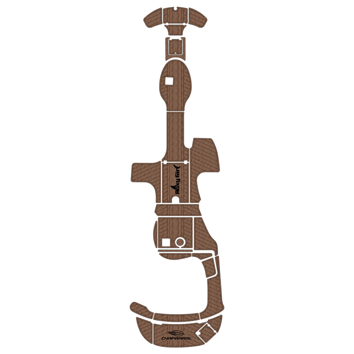 2002-2003 Chaparral 243 Sunesta Swim Platform Cockpit Boat EVA Foam Teak Floor Pad Hzchione Dark Brown Black