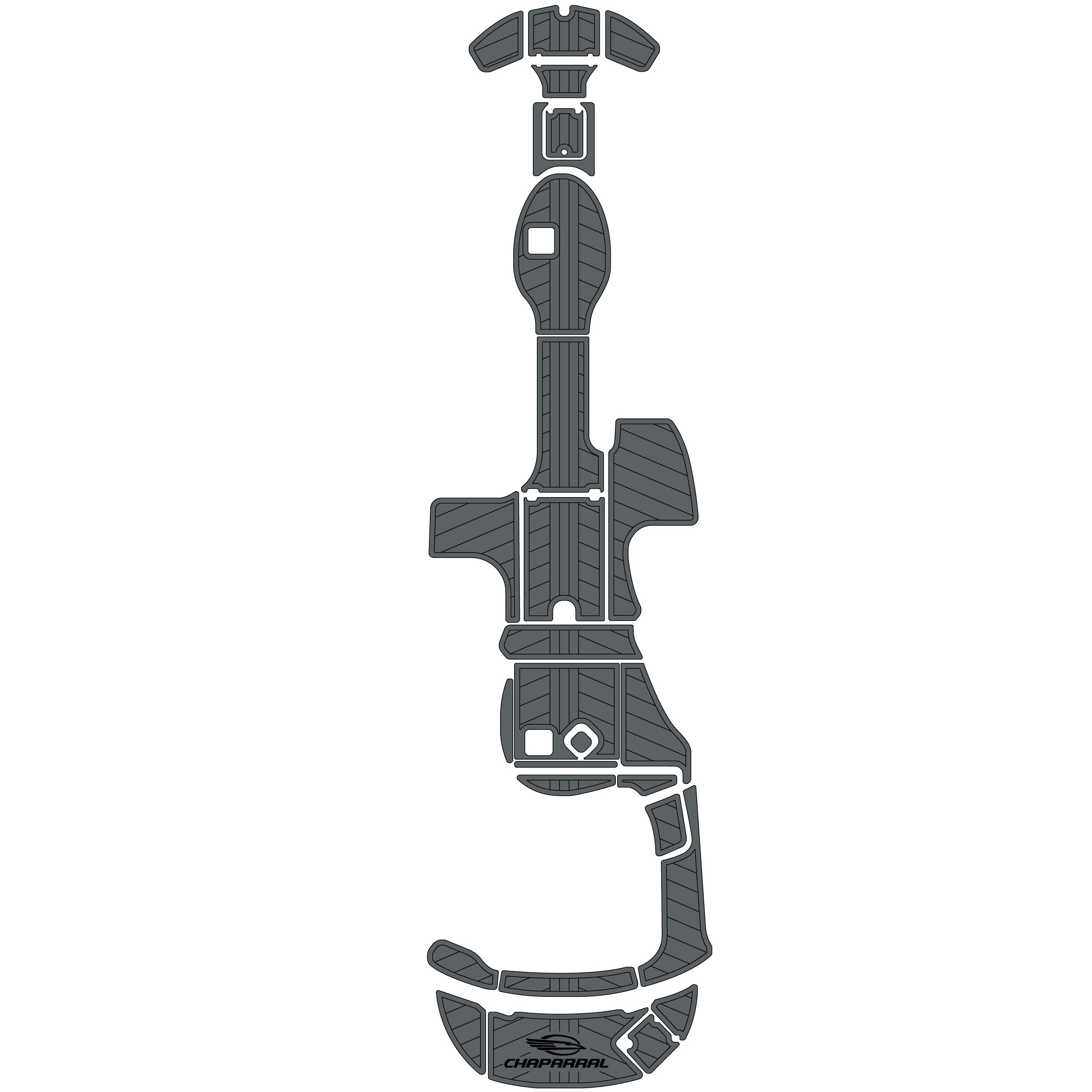 2002-2003 Chaparral 243 Sunesta Swim Platform Cockpit Boat EVA Foam Teak Floor Pad Hzchione Dark Gray Black