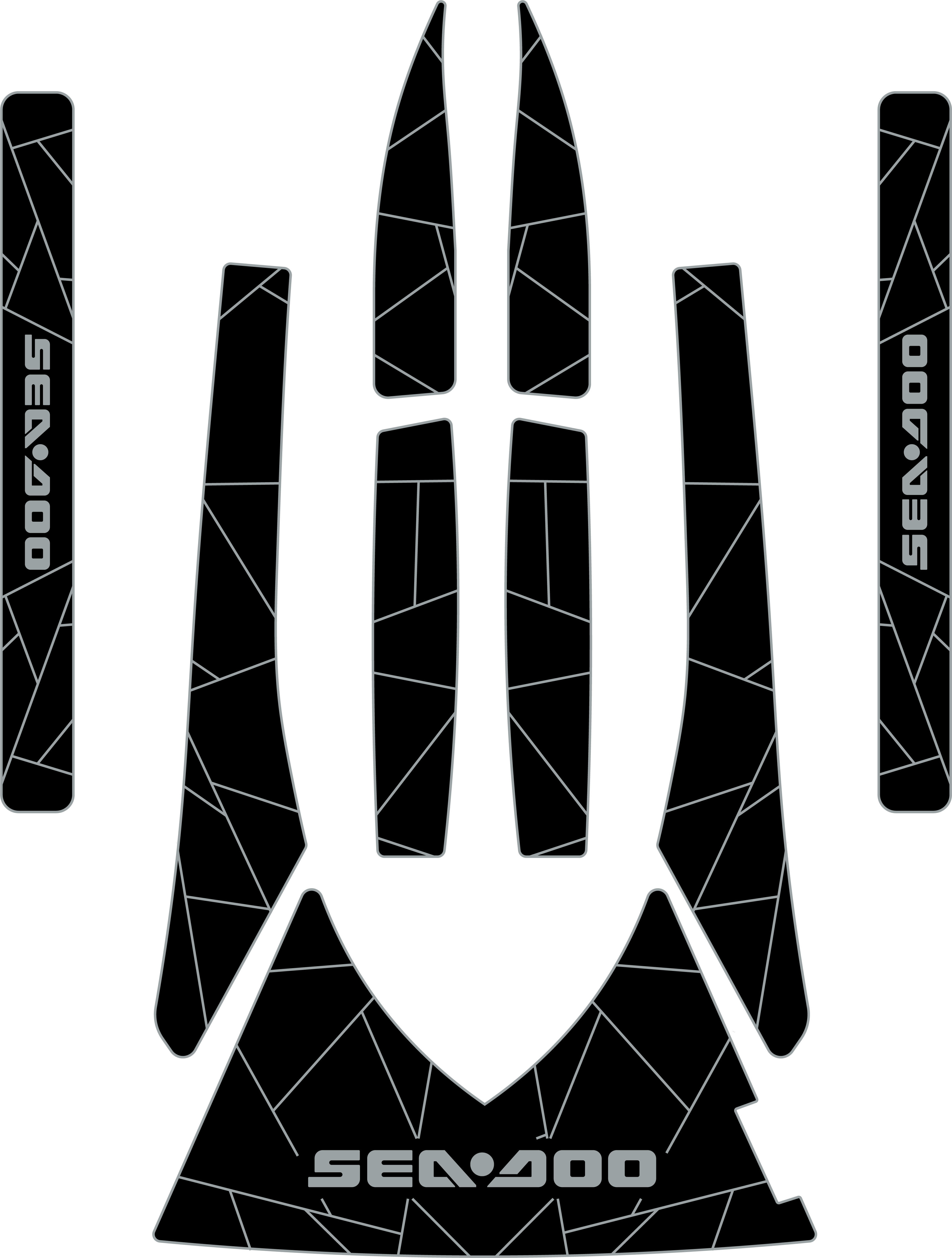 2002-2003 Sea Doo GTX DI Customize Jet Ski Mats Non-Slip Motorboat Traction Mat Hzchione Black Charcoal Gray-Set
