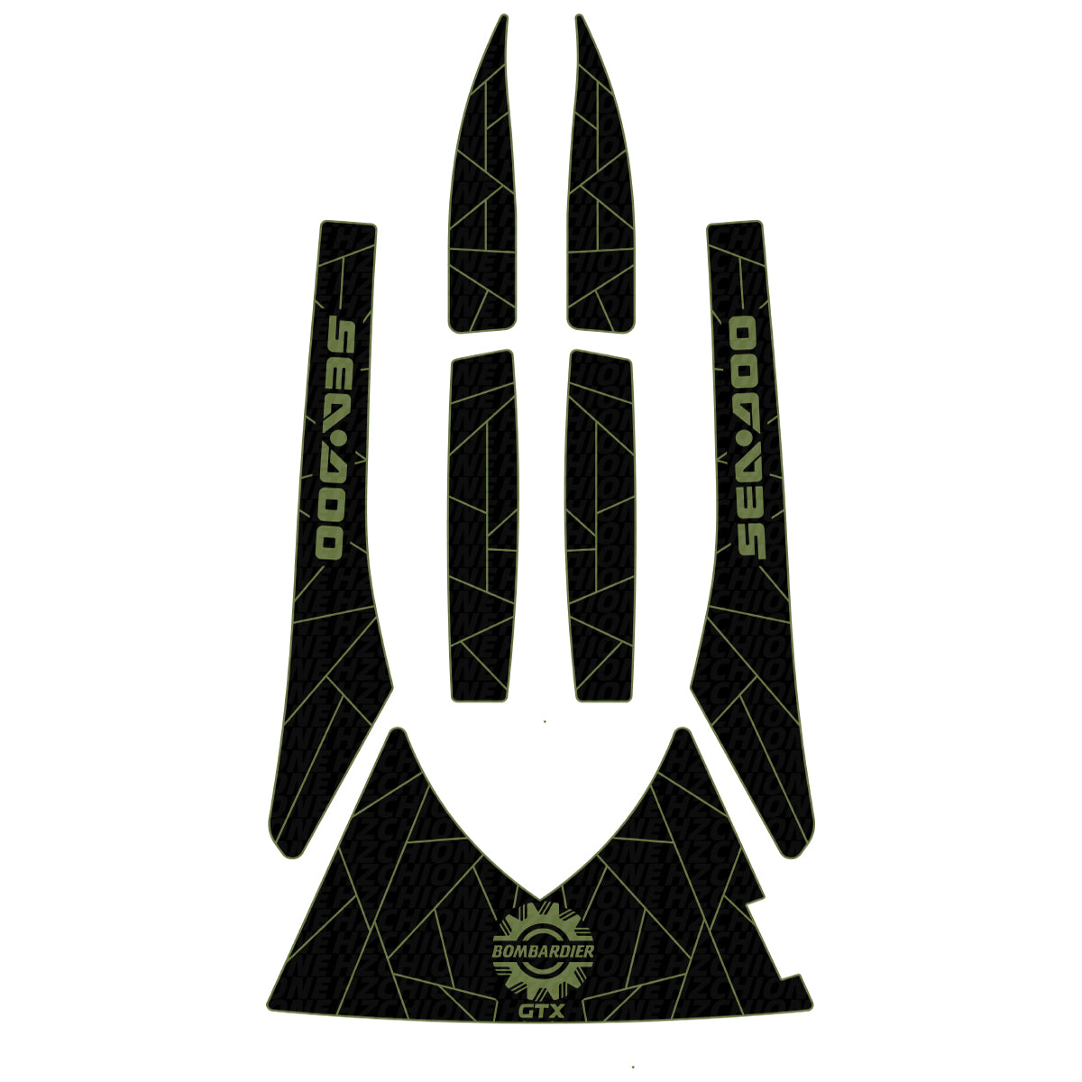 2002-2003 Sea Doo GTX DI Customize Jet Ski Mats Non-Slip Motorboat Traction Mat Hzchione Black Oliver Green