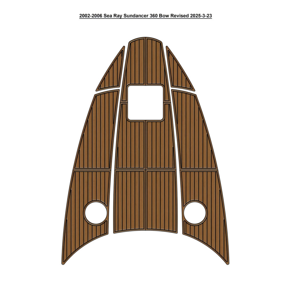 2002-2006 Sea Ray Sundancer 360 Bow Pad Traction Mats Eva Foam Boat Flooring Marine Decking Hzchione Light Brown Black