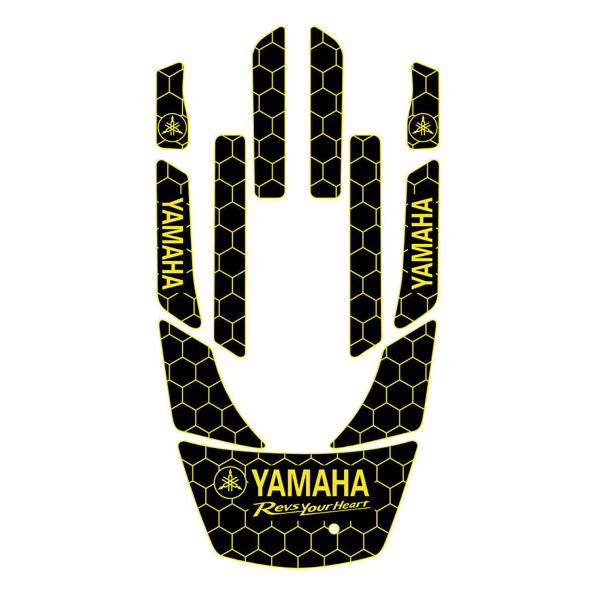 2002-2009 Yamaha FX /FX HO EVA Foam Boat Flooring Jet Ski Traction Mats Hzchione Black Yellow-Yamaha