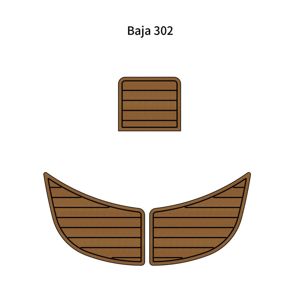 2002 Baja 302 Swim Platform Traction Mats Eva Foam Boat Flooring Marine Decking Hzchione Light Brown Black