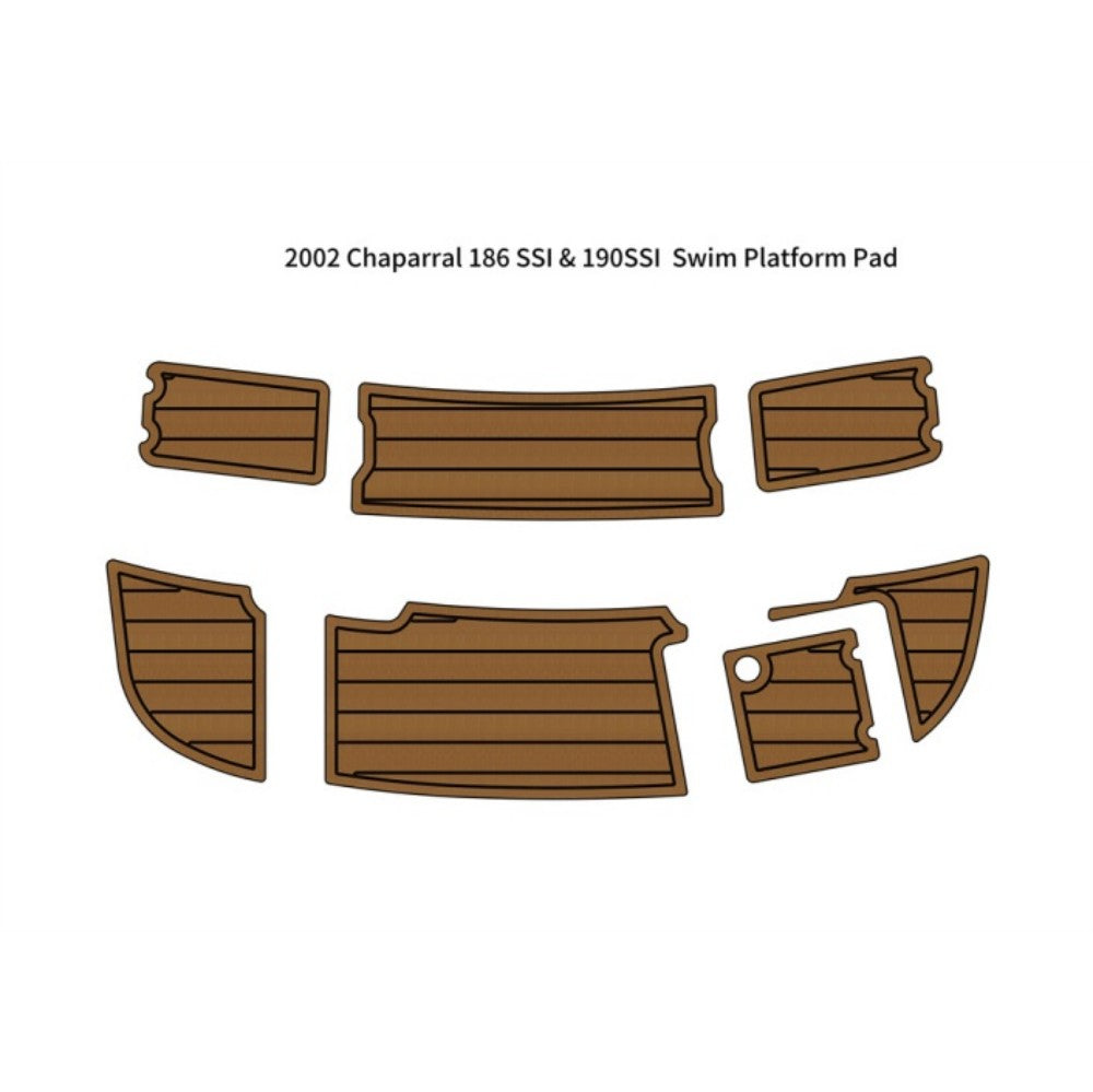2002 Chaparral 186 SSI &190SSI Swim Platform Pad Traction Mats Eva Foam Boat Flooring Marine Decking Hzchione Light Brown Black