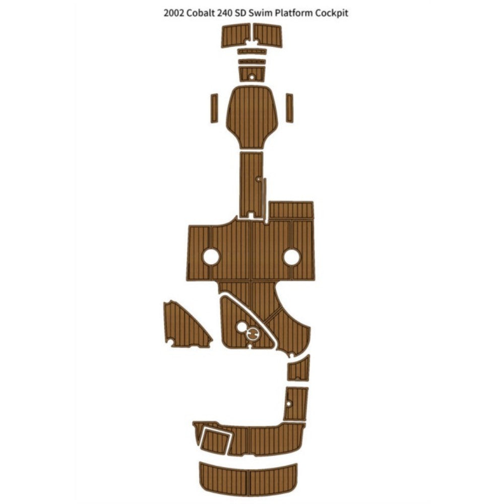 2002 Cobalt 240 SD Swim Platform Cockpit Traction Mats Eva Foam Boat Flooring Marine Decking Hzchione Light Brown Black