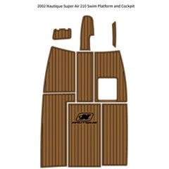 2002 Nautique Super Air 210 Cockpit Pad Traction Mats Eva Foam Boat Flooring Marine Decking Hzchione Light Brown Black