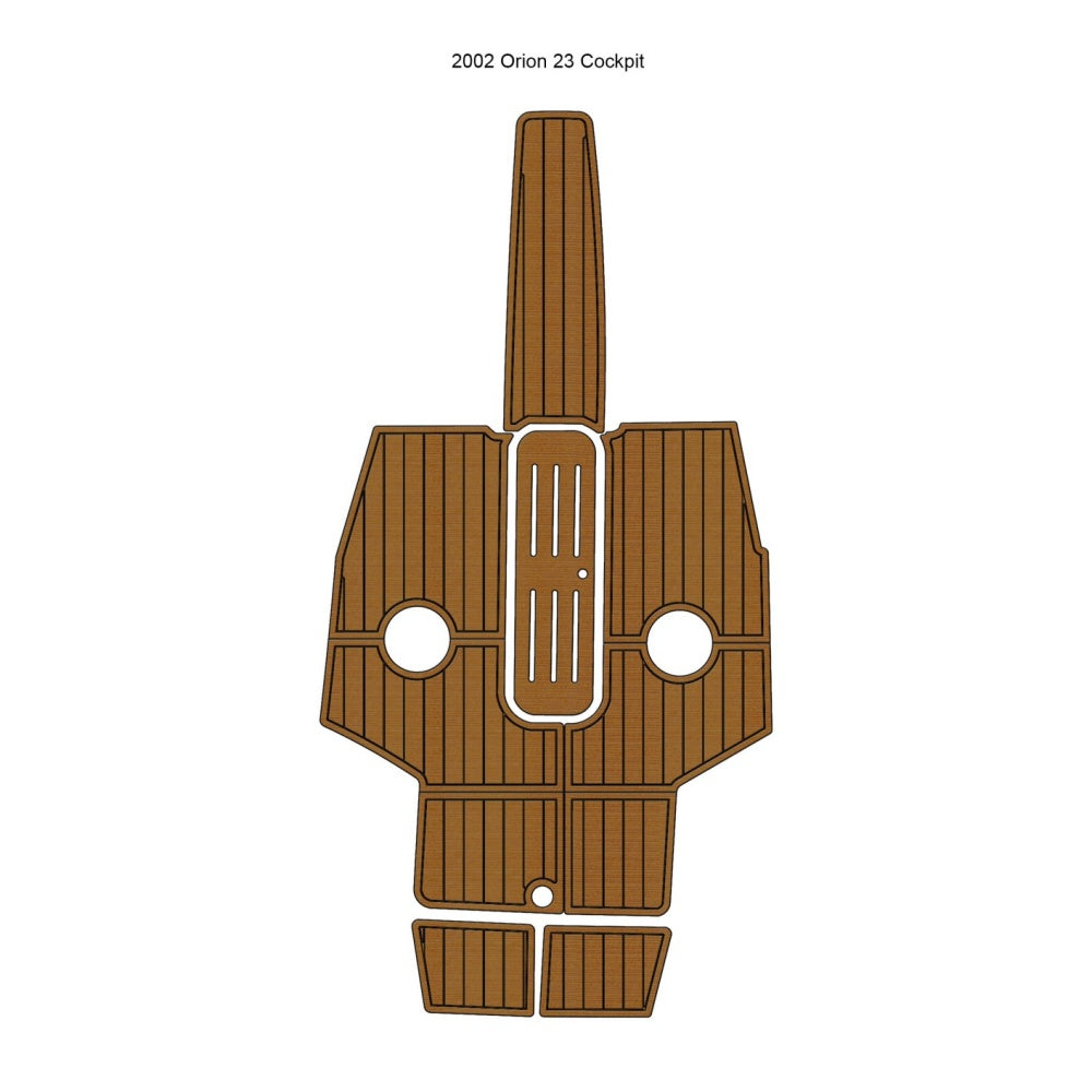 2002 Orion 23 Cockpit Boat EVA Teak Floor Mat Traction Mats Eva Foam Boat Flooring Marine Decking Hzchione Light Brown Black