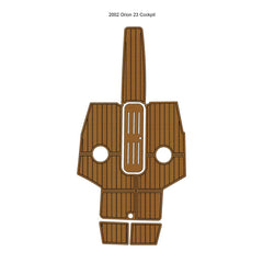 2002 Orion 23 Cockpit Boat EVA Teak Floor Mat Traction Mats Eva Foam Boat Flooring Marine Decking Hzchione Light Brown Black