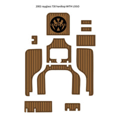 2002 Rayglass 730 Hardtop Swim Platform Cockpit Pad Traction Mats Eva Foam Boat Flooring Marine Decking Hzchione Light Brown Black
