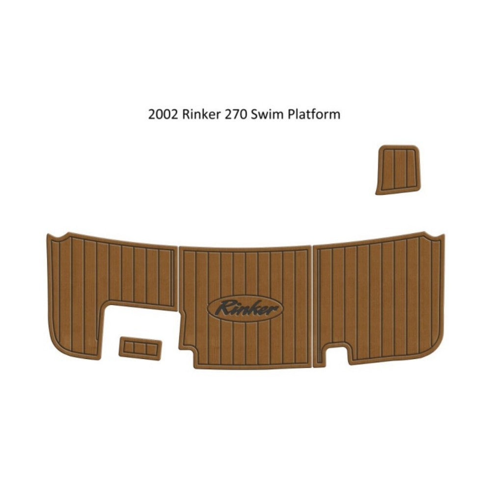 2002 Rinker 270 Swim Platform Step Pad Traction Mats Eva Foam Boat Flooring Marine Decking Hzchione Light Brown Black
