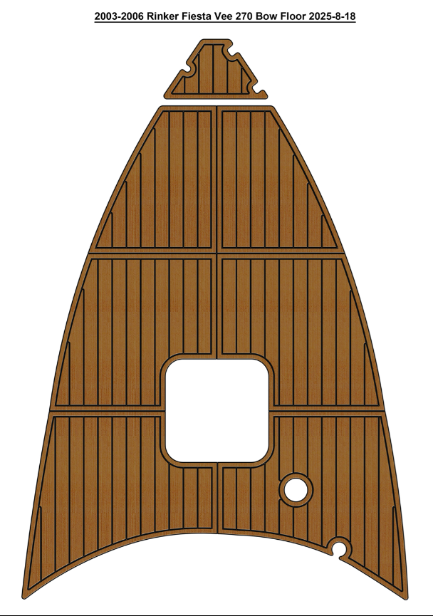 2003-2006 Rinker Fiesta Vee 270 Bow Traction Mats Eva Foam Boat Flooring Marine Decking