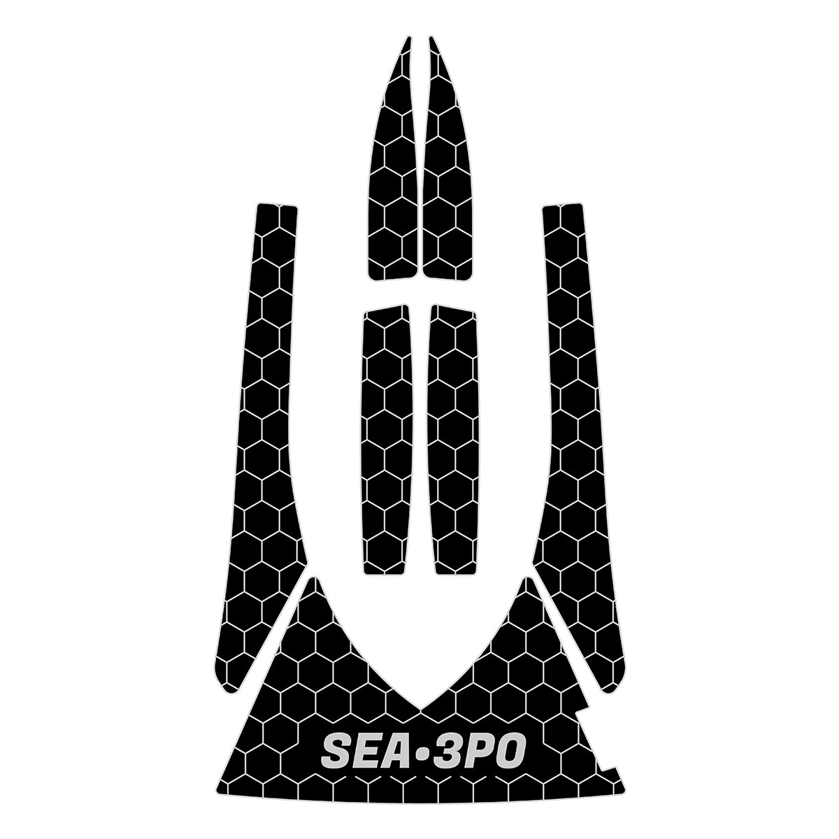 2003-2008 Sea Doo GTX Customize Jet Ski Mats Non-Slip Motorboat Traction Mat Hzchione Black Light Gray-Hexagon