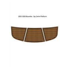 2003-2009 Moomba-3pc Swim Platform Step Pad Traction Mats Eva Foam Boat Flooring Marine Decking Hzchione Light Brown Black