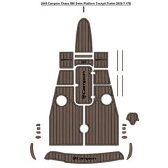2003 Campion Chase 580 Swim Platform Cockpit Traction Mats Eva Foam Boat Flooring Marine Decking Hzchione Light Brown Black
