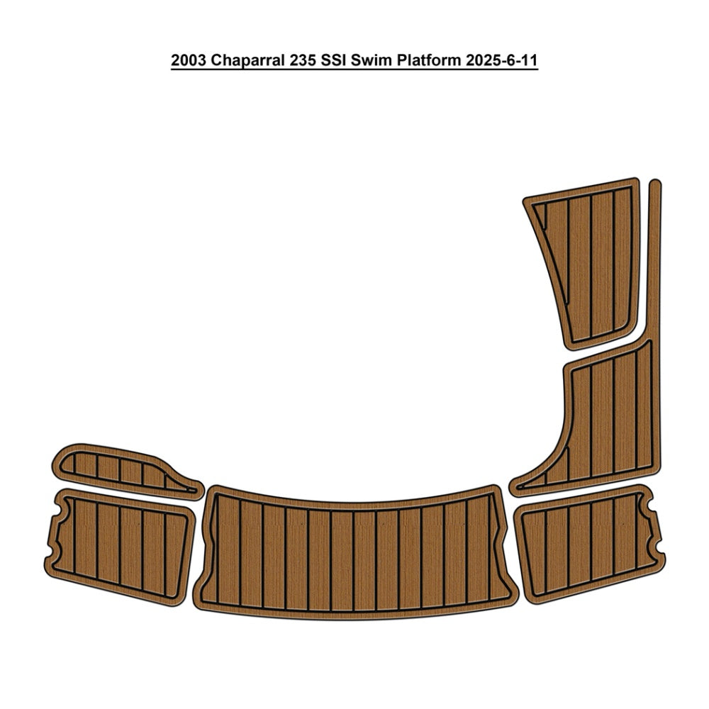 2003 Chaparral 235 SSI Swim Platform Traction Mats Eva Foam Boat Flooring Marine Decking Hzchione Light Brown Black