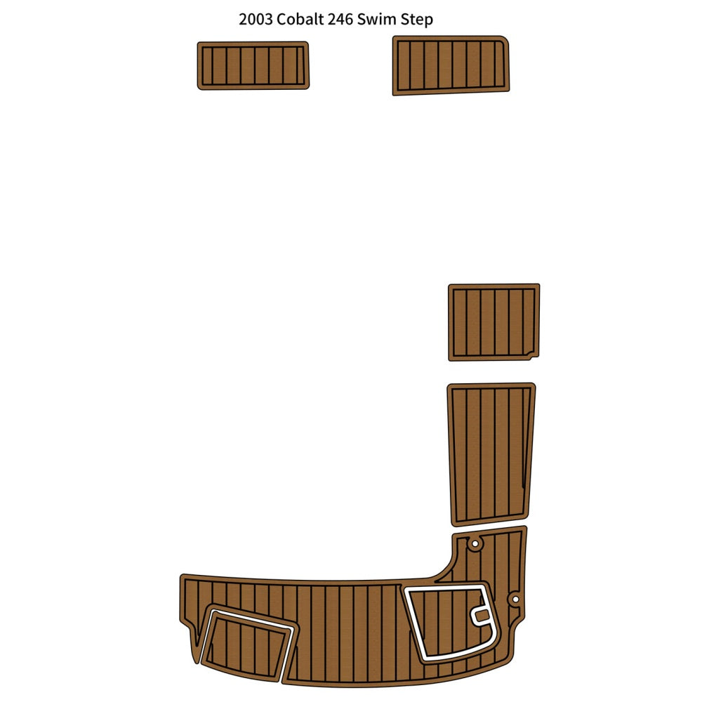2003 Cobalt 246 Swim Step Platform Pad Traction Mats Eva Foam Boat Flooring Marine Decking Hzchione Light Brown Black