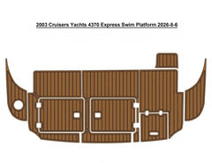 2003 Cruisers Yachts 4370 Express Swim Platform Traction Mats Eva Foam Boat Flooring Marine Decking Hzchione