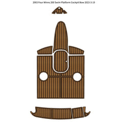 2003 Four Winns 200 Swim Platform Cockpit Bow Pad Traction Mats Eva Foam Boat Flooring Marine Decking Hzchione Light Brown Black
