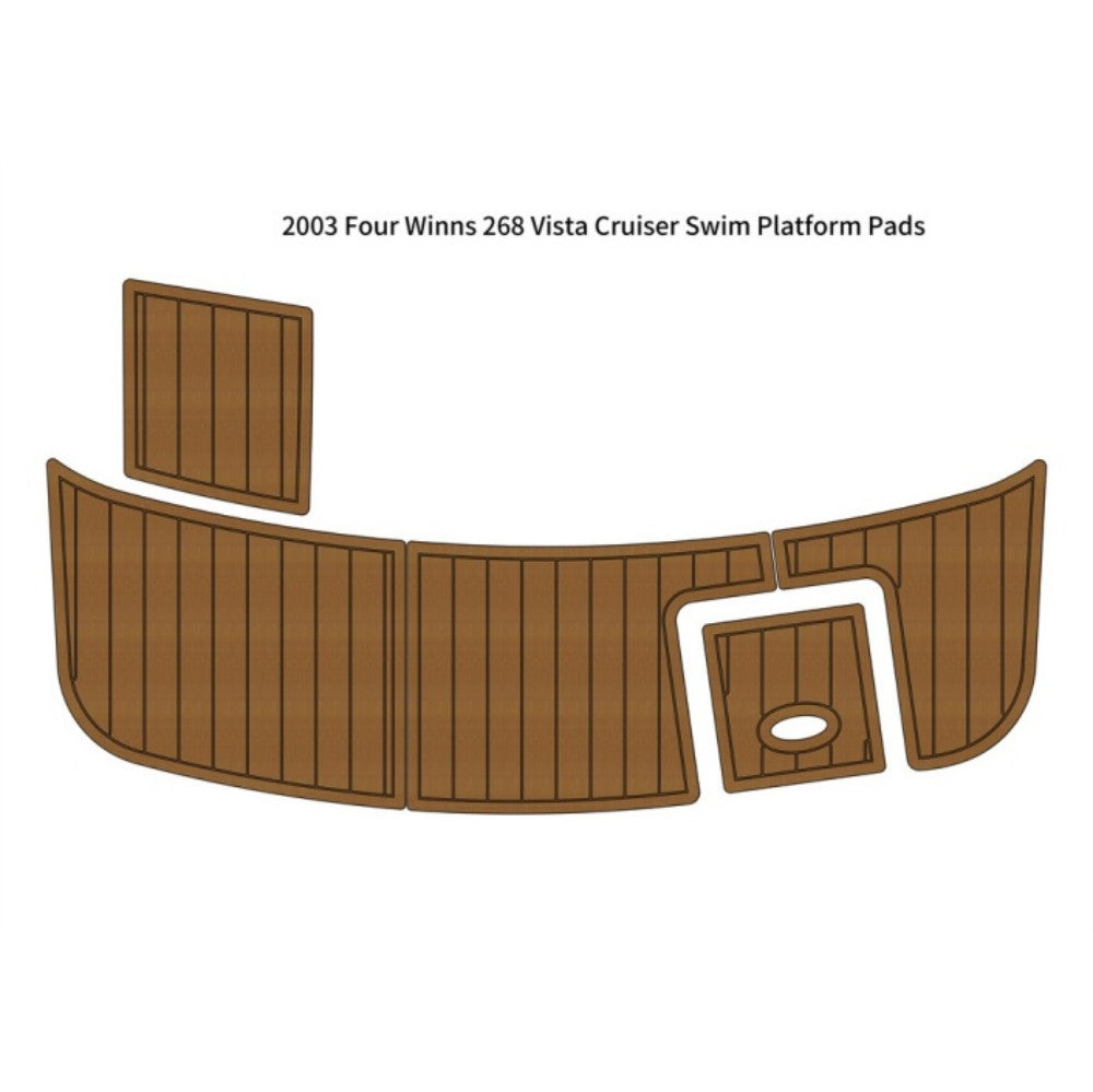 2003 Four Winns 268 Vista Cruiser Swim Platform Traction Mats Eva Foam Boat Flooring Marine Decking Hzchione Light Brown Black