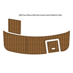 2003 Four Winns 268 Vista Cruiser Swim Platform Traction Mats Eva Foam Boat Flooring Marine Decking Hzchione Light Brown Black
