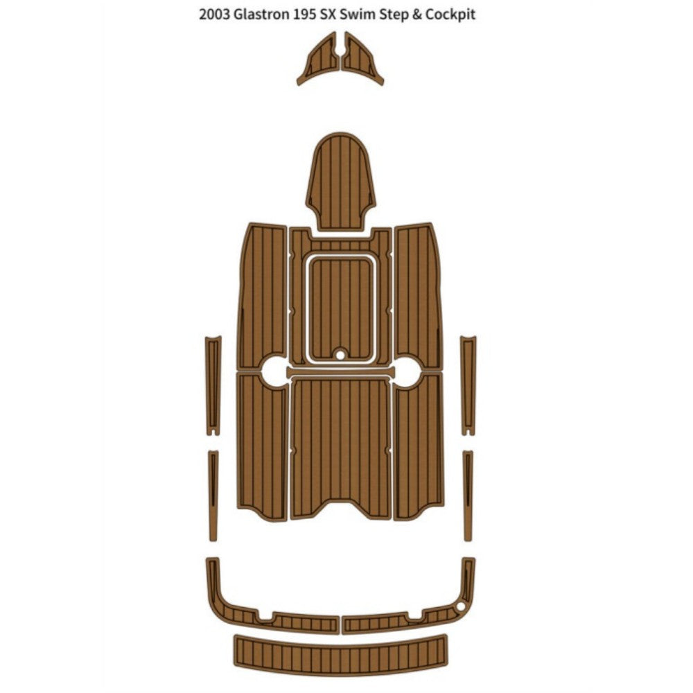 2003 Glastron 195 SX Swim Platform Cockpit Pad Traction Mats Eva Foam Boat Flooring Marine Decking Hzchione Light Brown Black