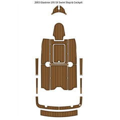 2003 Glastron 195 SX Swim Platform Cockpit Pad Traction Mats Eva Foam Boat Flooring Marine Decking Hzchione Light Brown Black