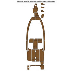 2003 Grady White 300 Marlin Swim Platform Cockpit Cabin Traction Mats Eva Foam Boat Flooring Marine Decking Hzchione Light Brown Black