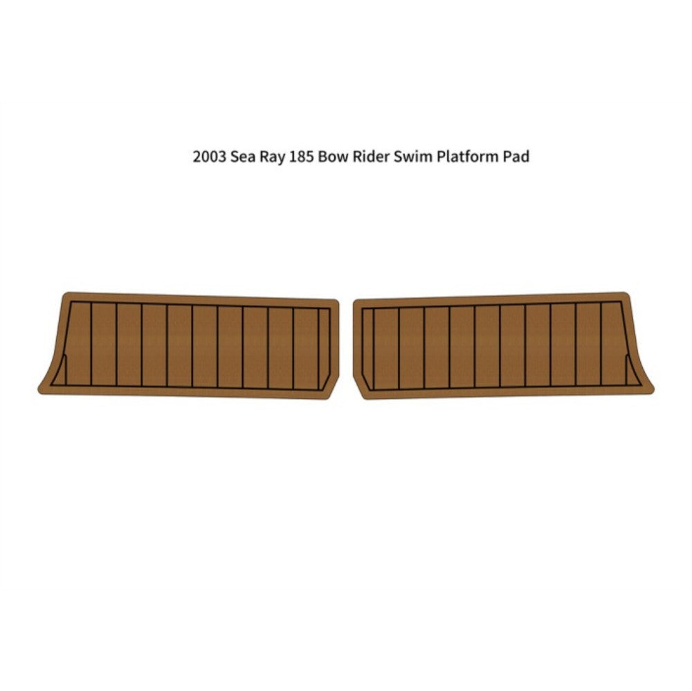 2003 Sea Ray 185 Bow Rider Swim Platform Pad Traction Mats Eva Foam Boat Flooring Marine Decking Hzchione Light Brown Black