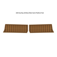 2003 Sea Ray 185 Bow Rider Swim Platform Pad Traction Mats Eva Foam Boat Flooring Marine Decking Hzchione Light Brown Black