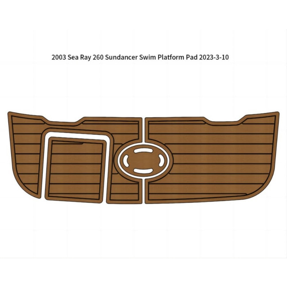 2003 Sea Ray 260 Sundancer Swim Platform Pad Traction Mats Eva Foam Boat Flooring Marine Decking Hzchione Light Brown Black