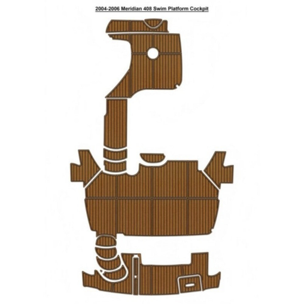 2004-2006 Meridian 408 Swim Platform Cockpit Pad Traction Mats Eva Foam Boat Flooring Marine Decking Hzchione Light Brown Black