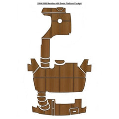 2004-2006 Meridian 408 Swim Platform Cockpit Pad Traction Mats Eva Foam Boat Flooring Marine Decking Hzchione Light Brown Black