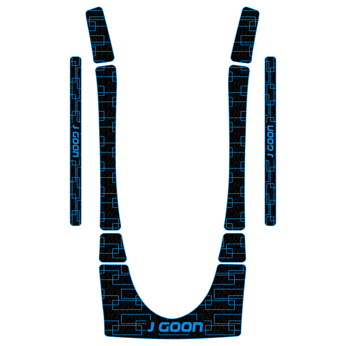 2004-2006 Sea Doo RXP Customize Jet Ski Mats Non-Slip Motorboat Traction Mat Hzchione Black Blue Set
