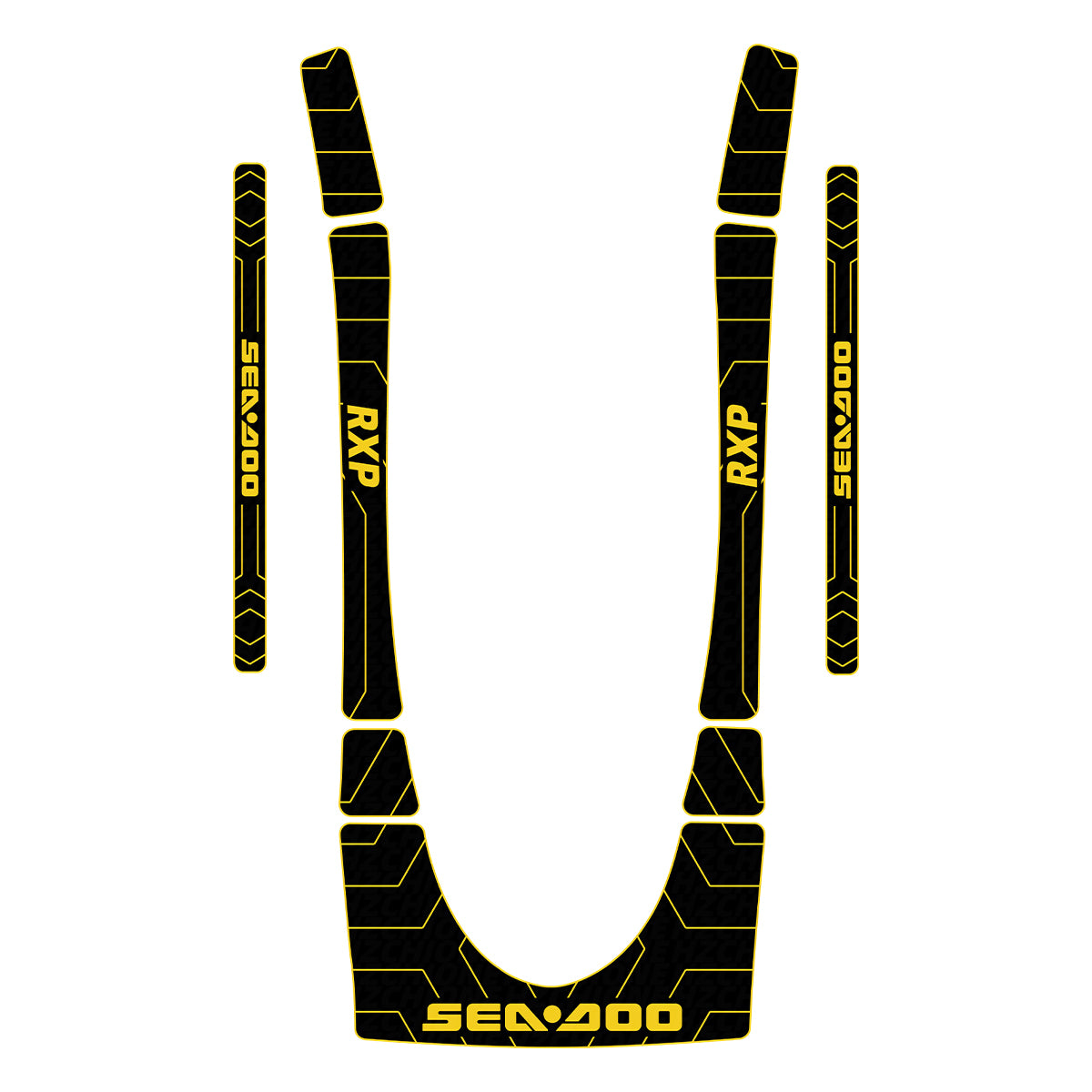 2004-2006 Sea Doo RXP Customize Jet Ski Mats Non-Slip Motorboat Traction Mat Hzchione Black Yellow