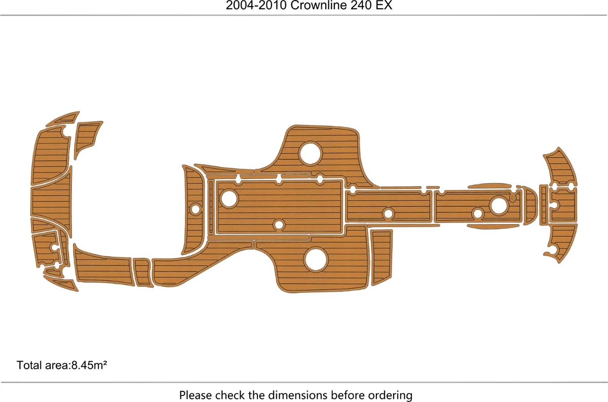 2004-2010 Crownline 240 EX Cockpit Pad Traction Mats Eva Foam Boat Flooring Marine Decking