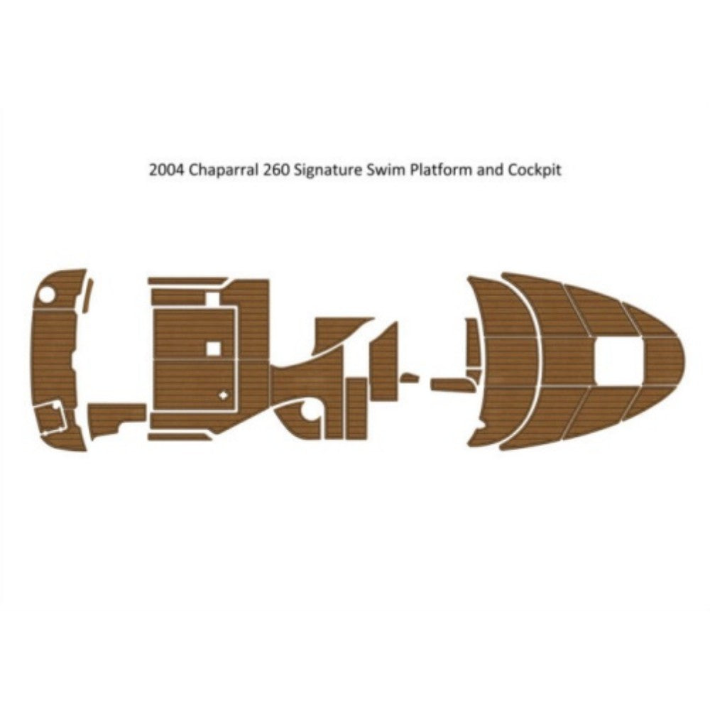 2004 Chaparral 260 Signature Swim Platform Cockpit Traction Mats Eva Foam Boat Flooring Marine Decking Hzchione Light Brown Black