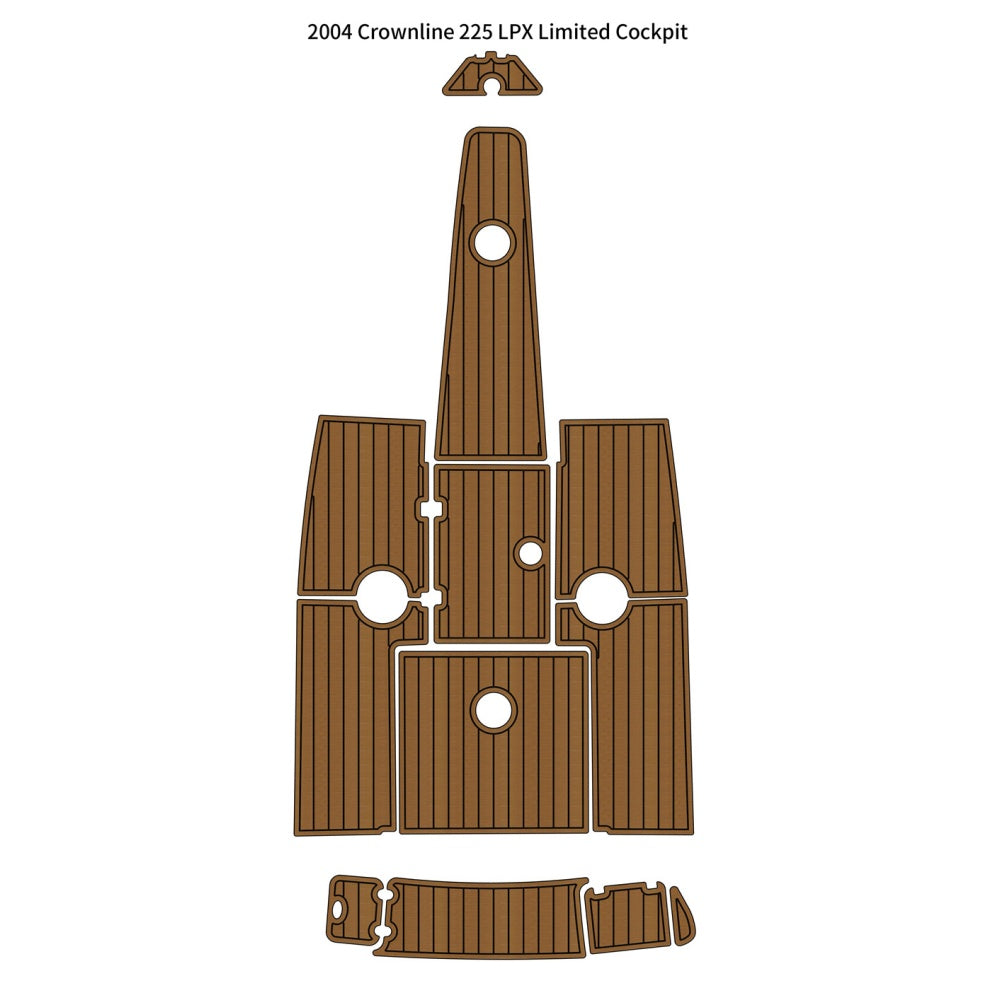 2004 Crownline 225 LPX Limited Swim Platform Cockpit Traction Mats Eva Foam Boat Flooring Marine Decking Hzchione Light Brown Black
