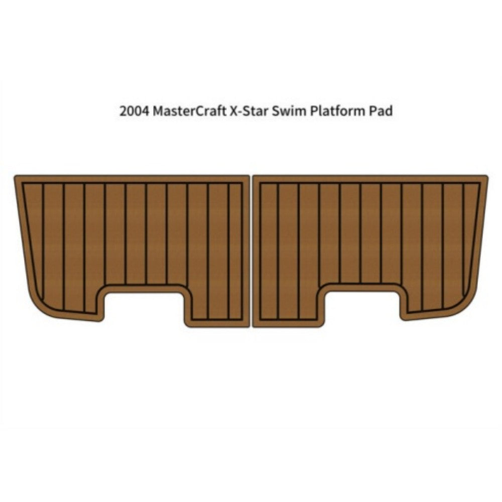 2004 MasterCraft X-Star Swim Platform Pad Traction Mats Eva Foam Boat Flooring Marine Decking Hzchione Light Brown Black