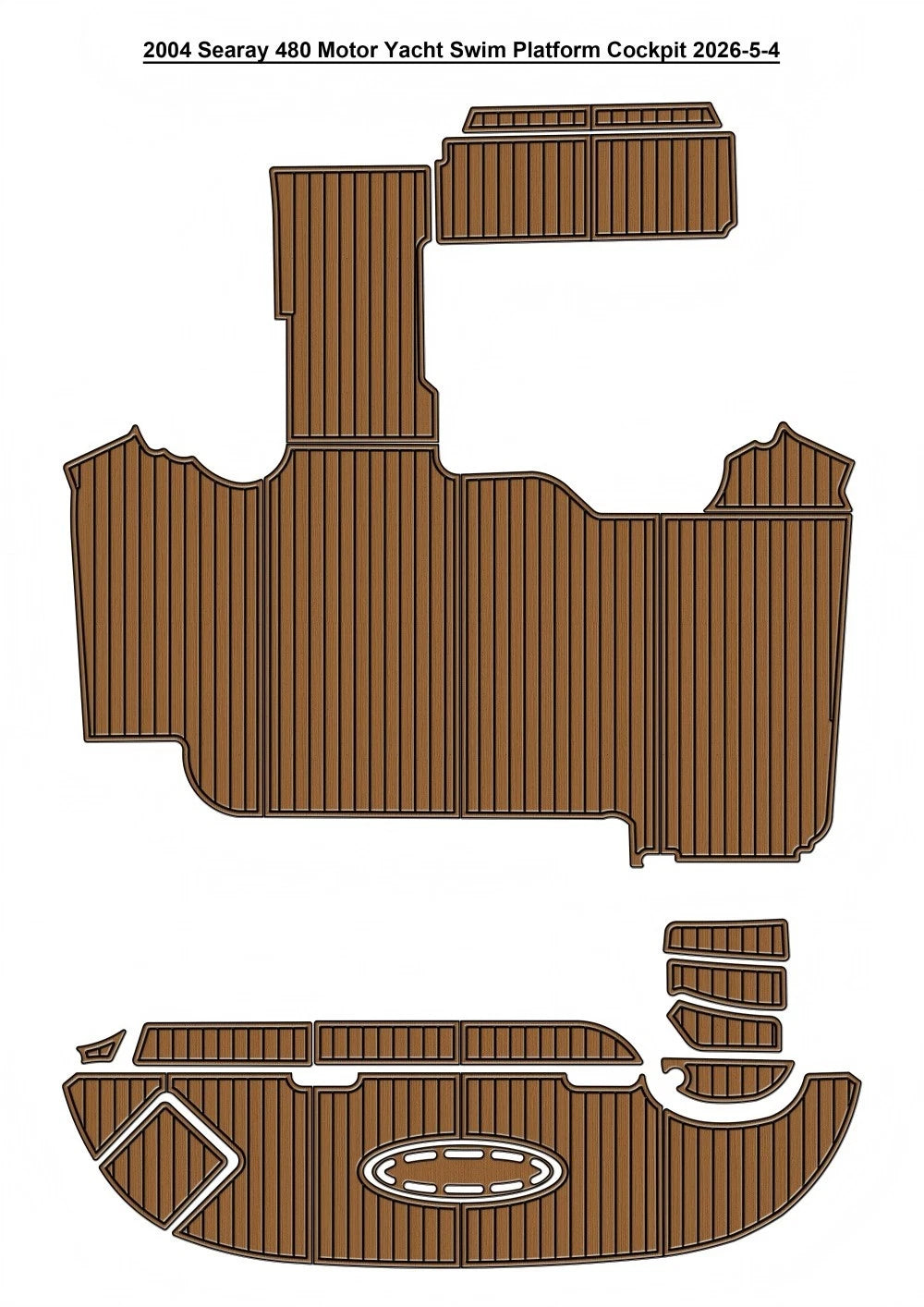2004 Sea Ray 480 MotorYacht Cockpit Pad Traction Mats Eva Foam Boat Flooring Marine Decking Hzchione