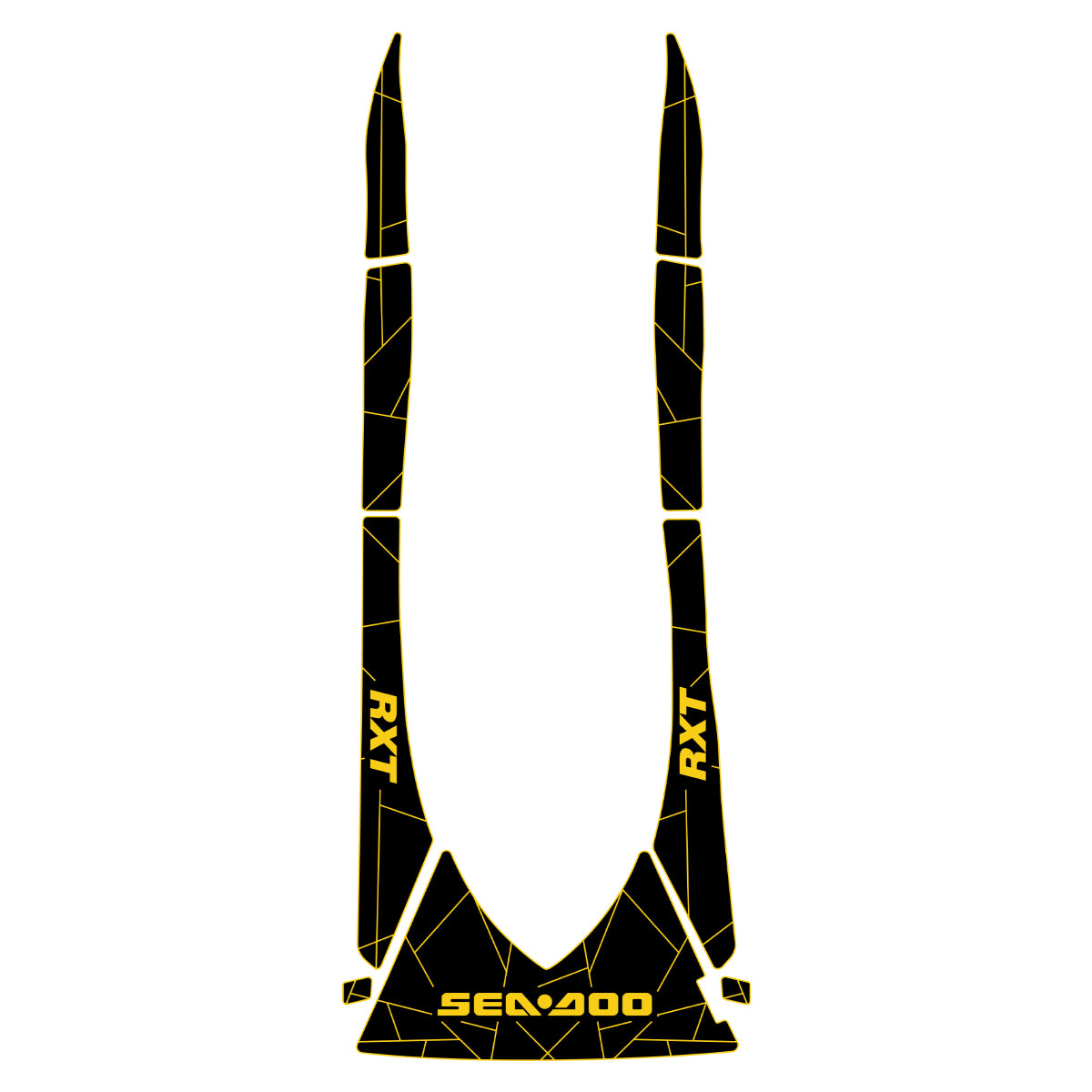 2005-2009 Sea Doo RXT Customize Jet Ski Mats Non-Slip Motorboat Traction Mat Hzchione Black Yellow