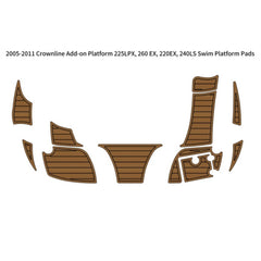 2005-2011 Crownline 225LPX 260EX 220EX 240LS Add-on Swim Platform Traction Mats Eva Foam Boat Flooring Marine Decking Hzchione Default Title